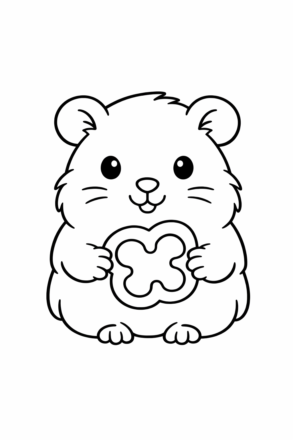 A cute guinea pig holding a bell pepper slice