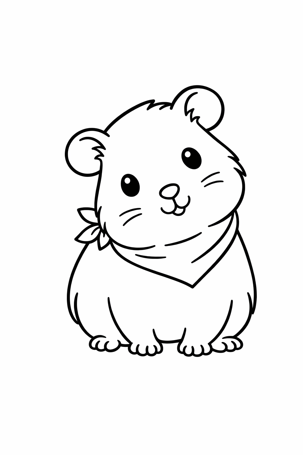 A cute guinea pig doing a little head tilt