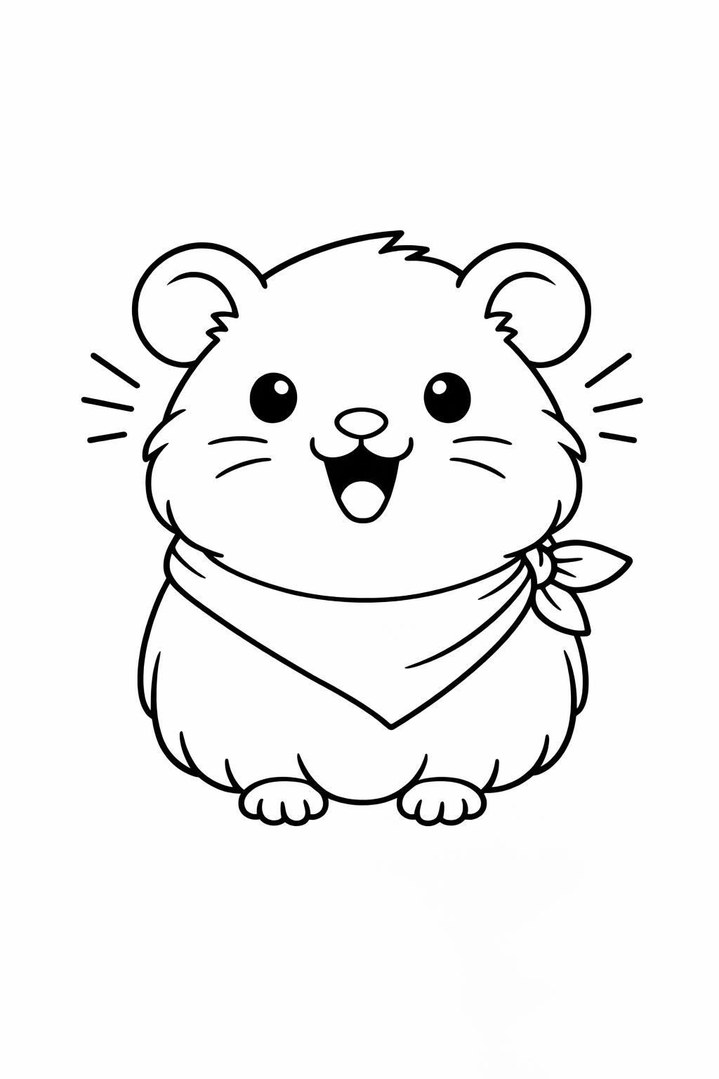 A cute guinea pig doing a happy squeak