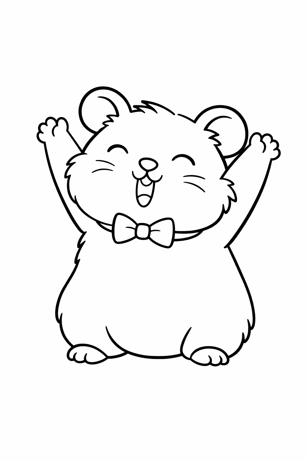 A cute guinea pig stretching after a nap