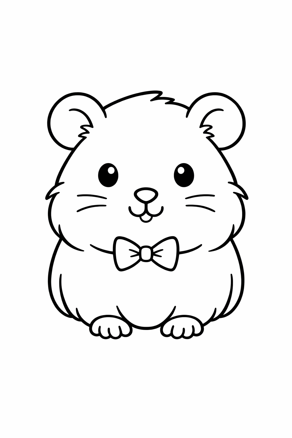 A cute guinea pig with a tiny bow