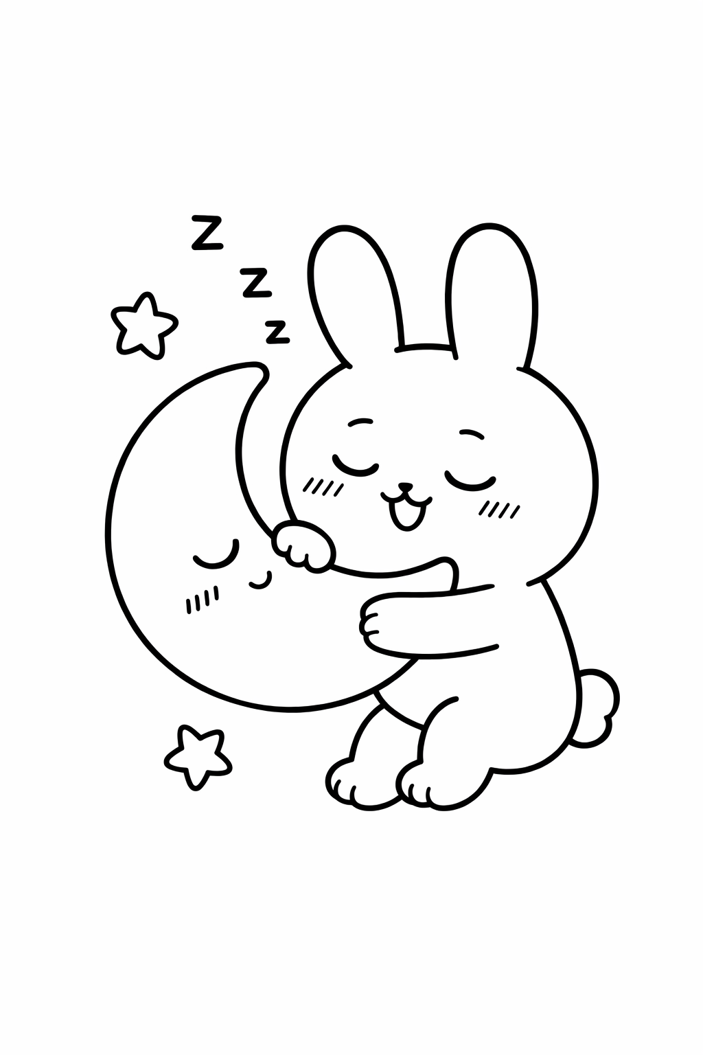 Usagi sleeping with a moon