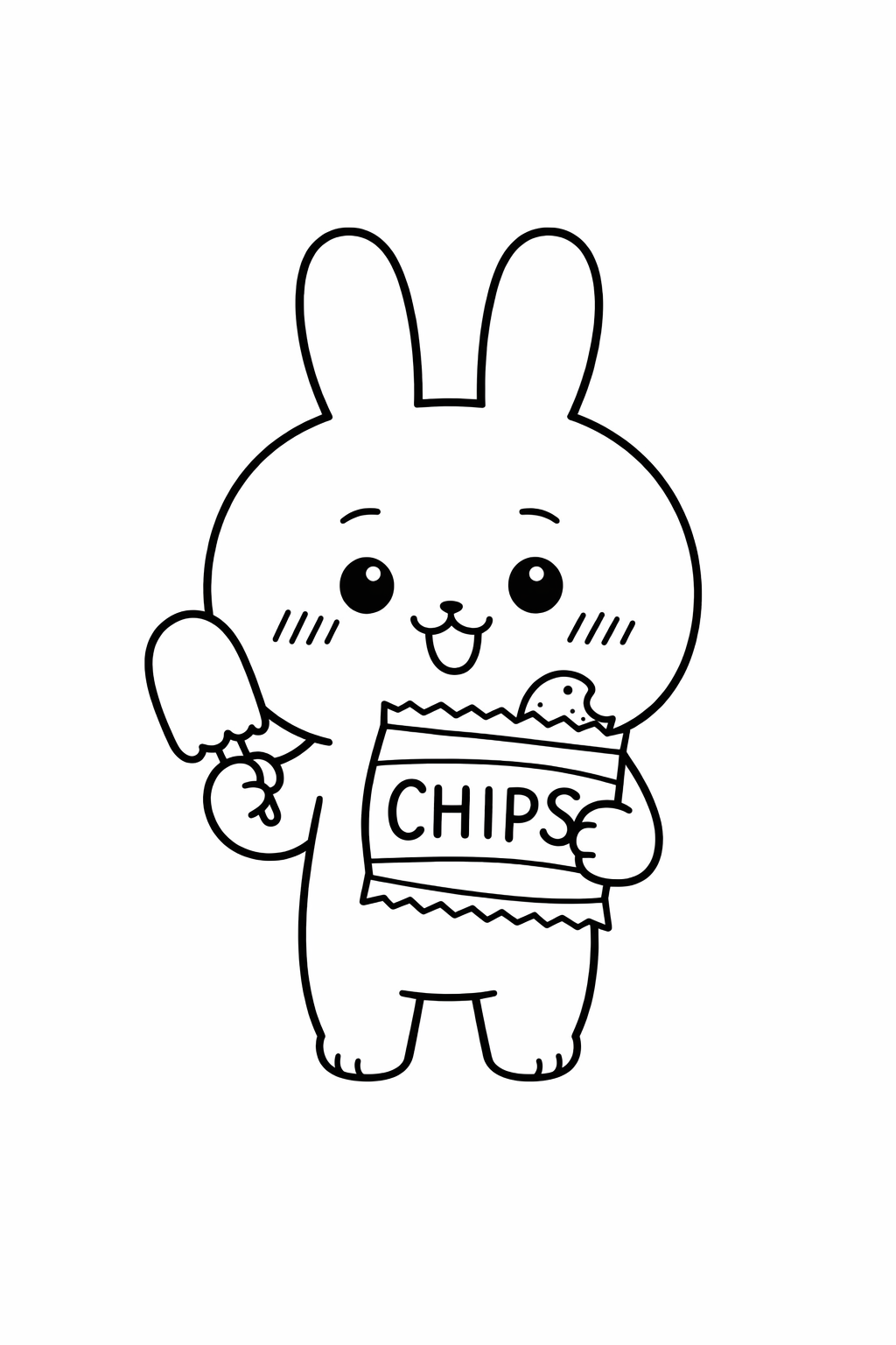 Usagi carrying a snack