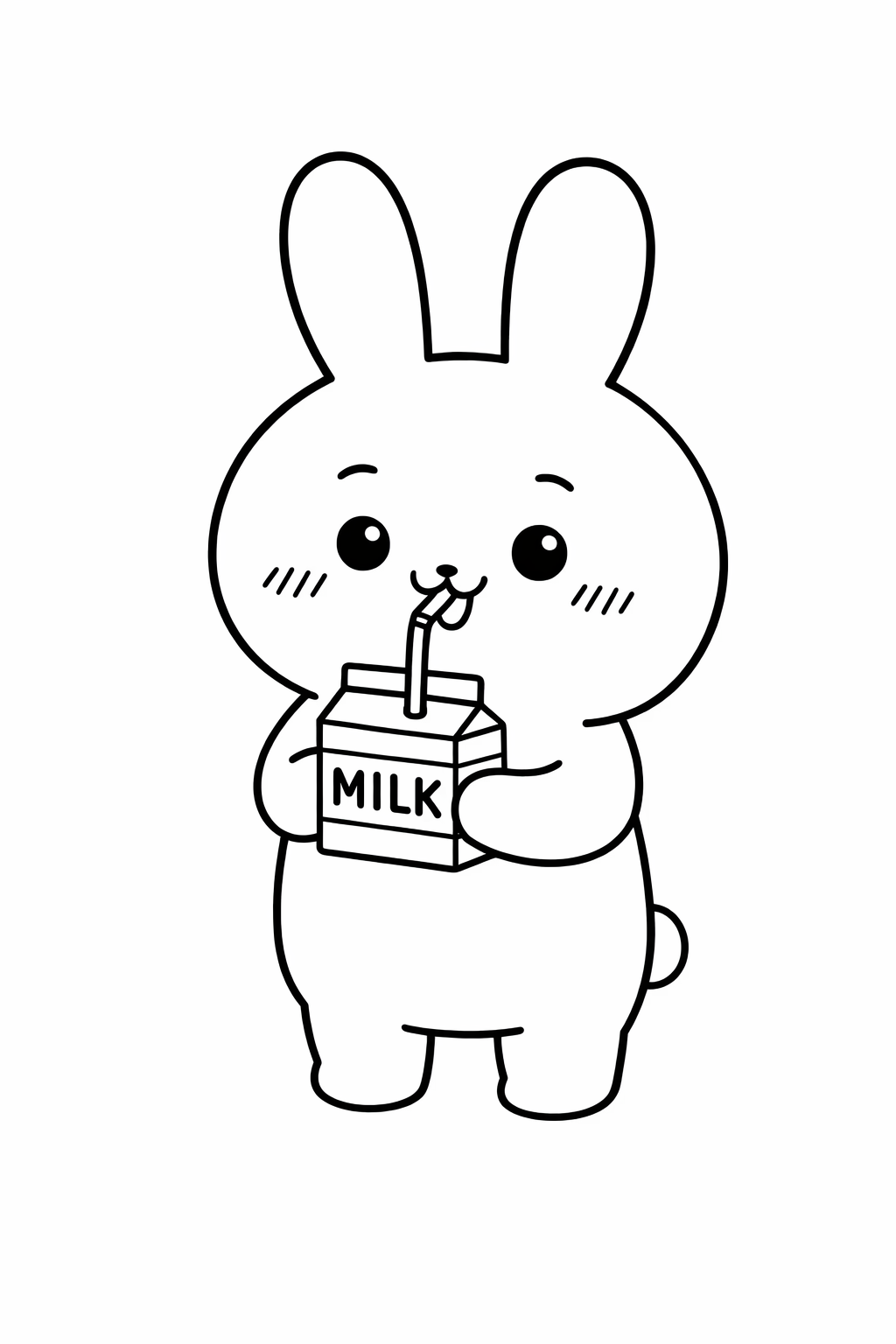 Usagi drinking milk