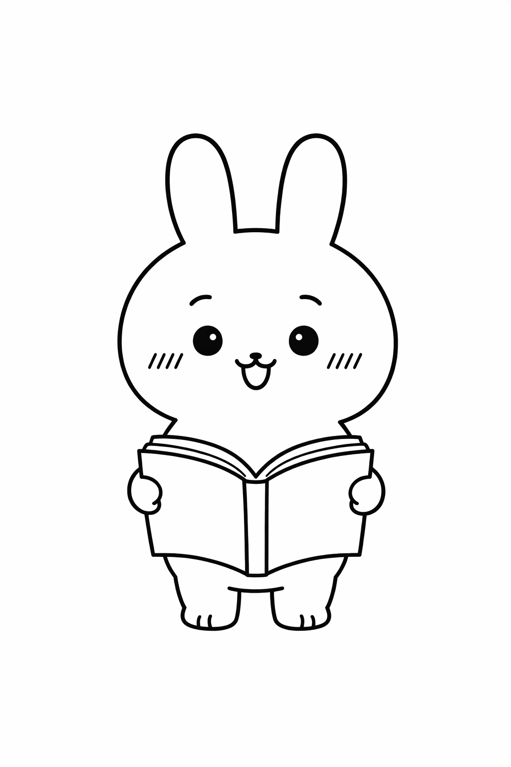 Usagi reading a book
