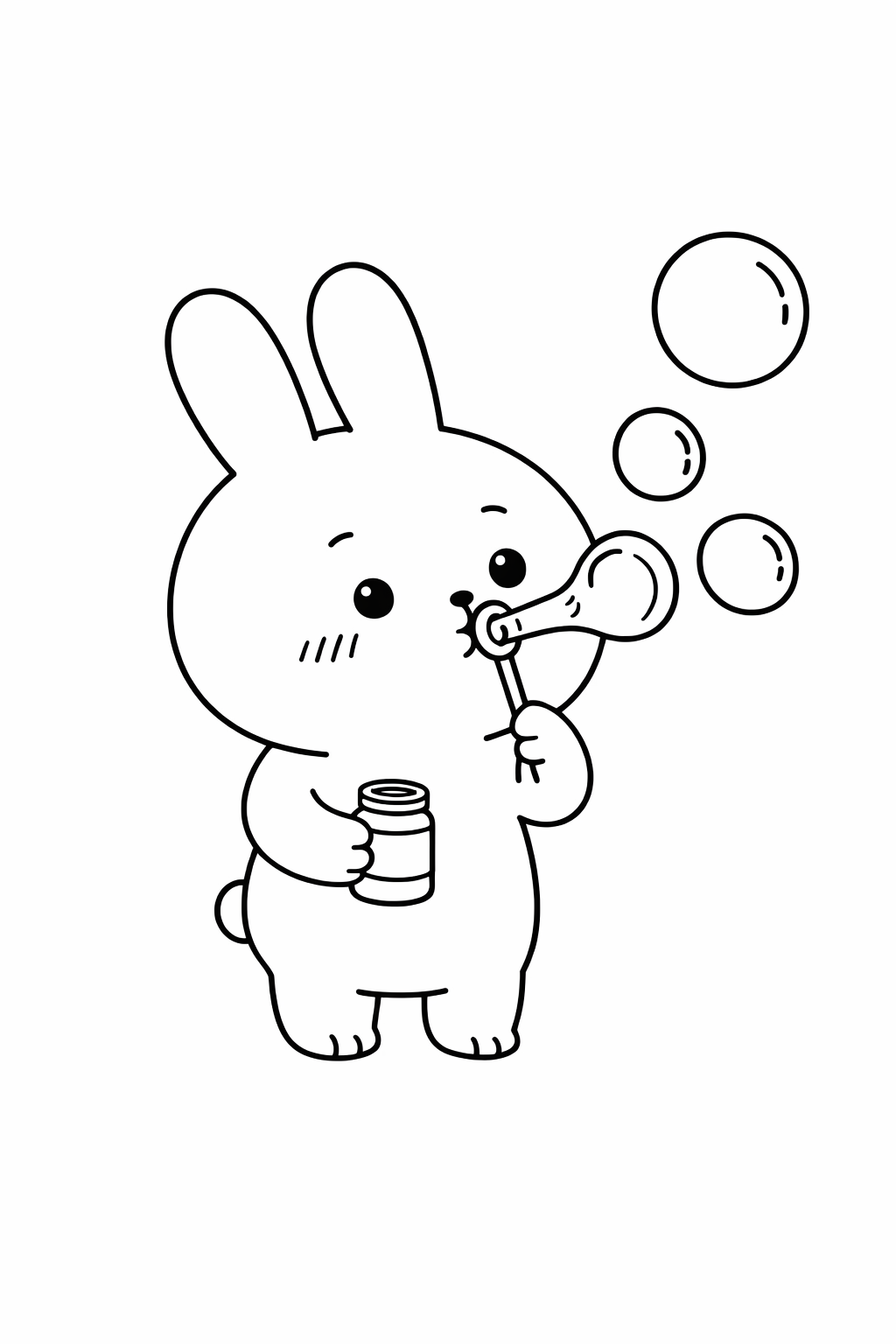 Usagi blowing bubbles