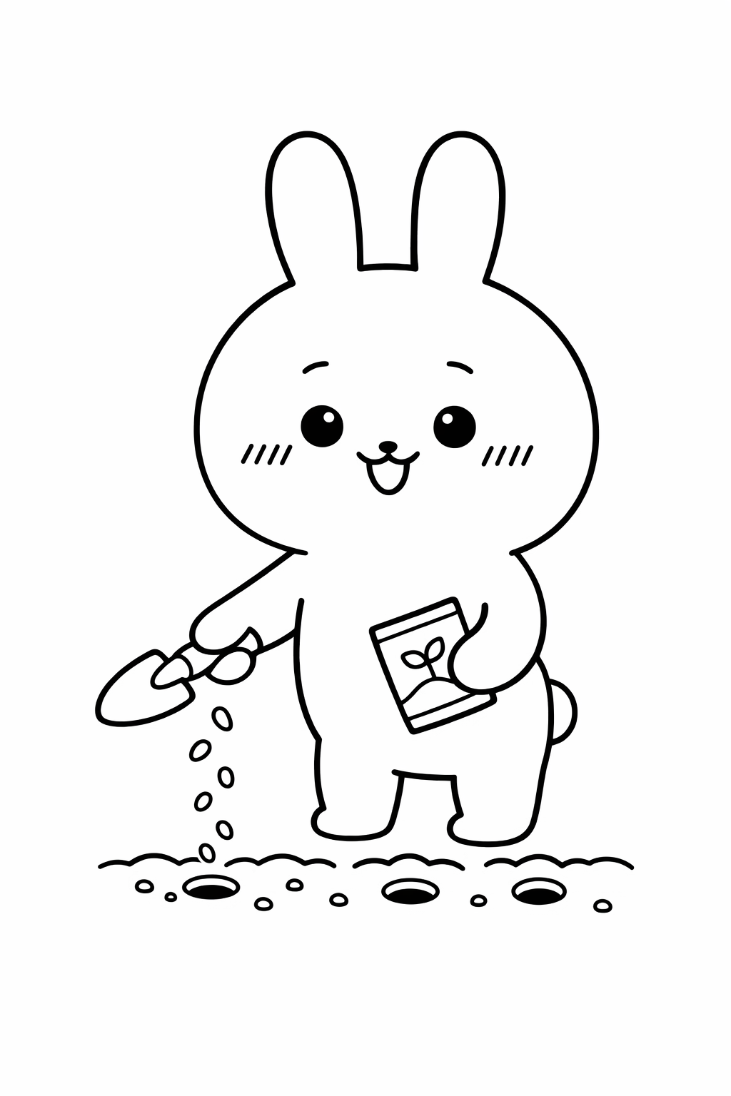 Usagi planting seeds