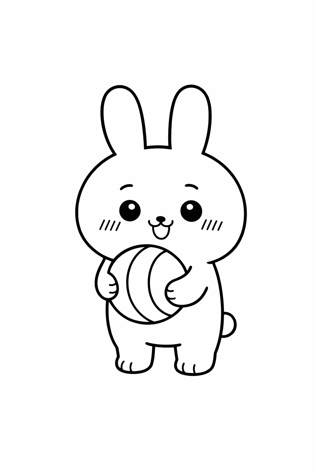Usagi playing with a ball
