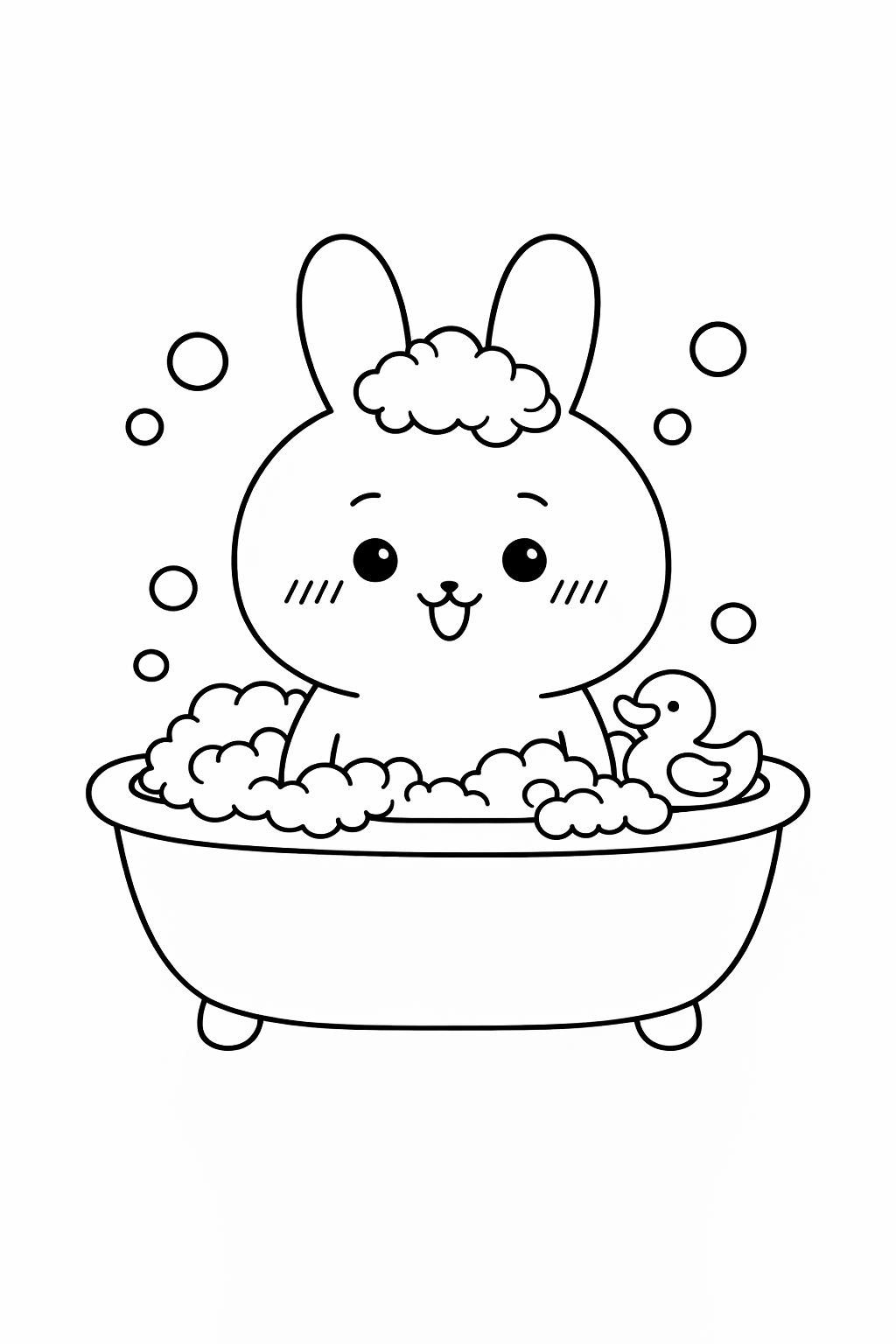 Usagi taking a bath