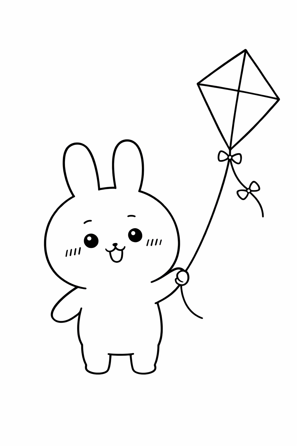 Usagi flying a kite