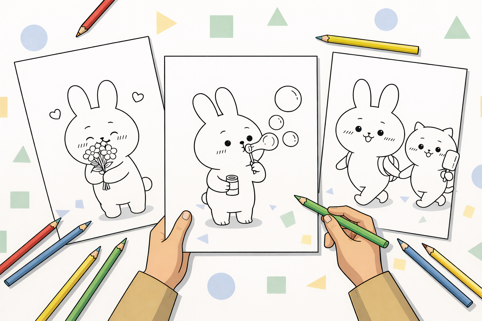 39 Usagi Coloring Pages for Kids & Preschoolers hero image before